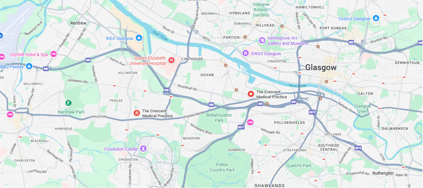 Crescent Medical Practice map image