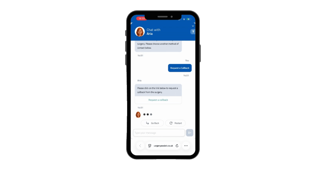 Patient callback in Surgery Assist chatbot