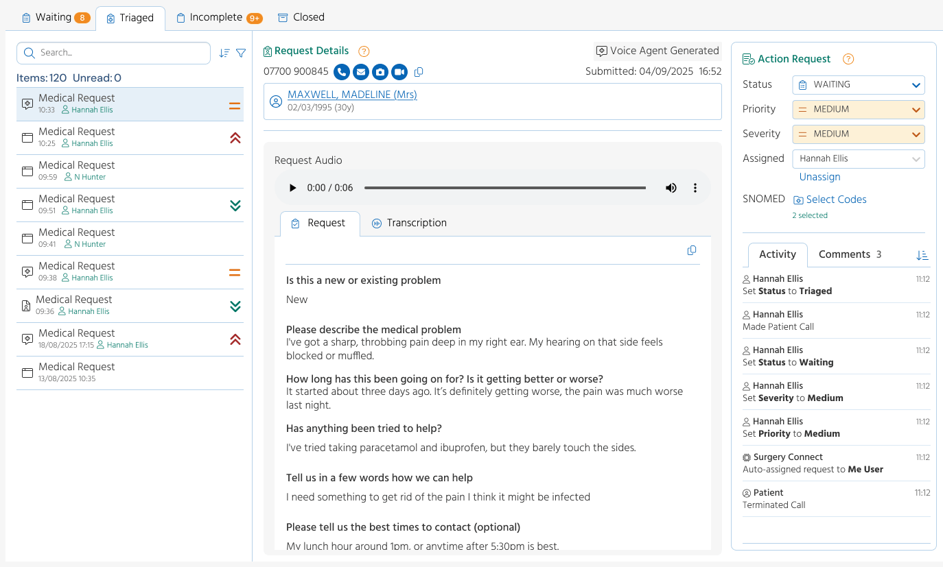 Omni Consultation form (Voice Agent generated)
