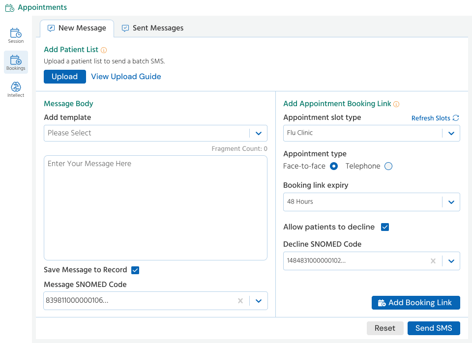 surgery-led appointment booking